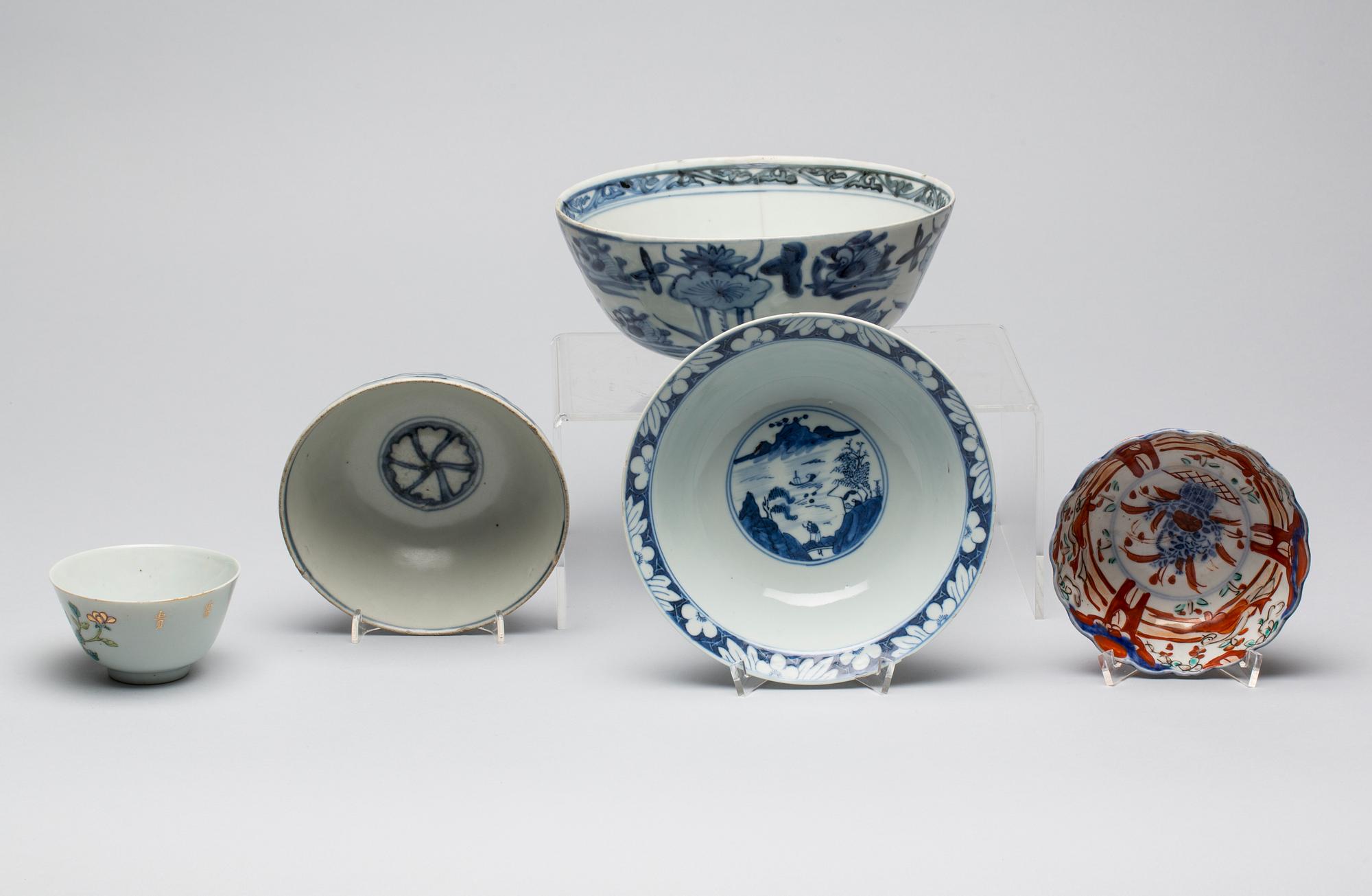 PARTI SKÅLAR, porslin, Kina.