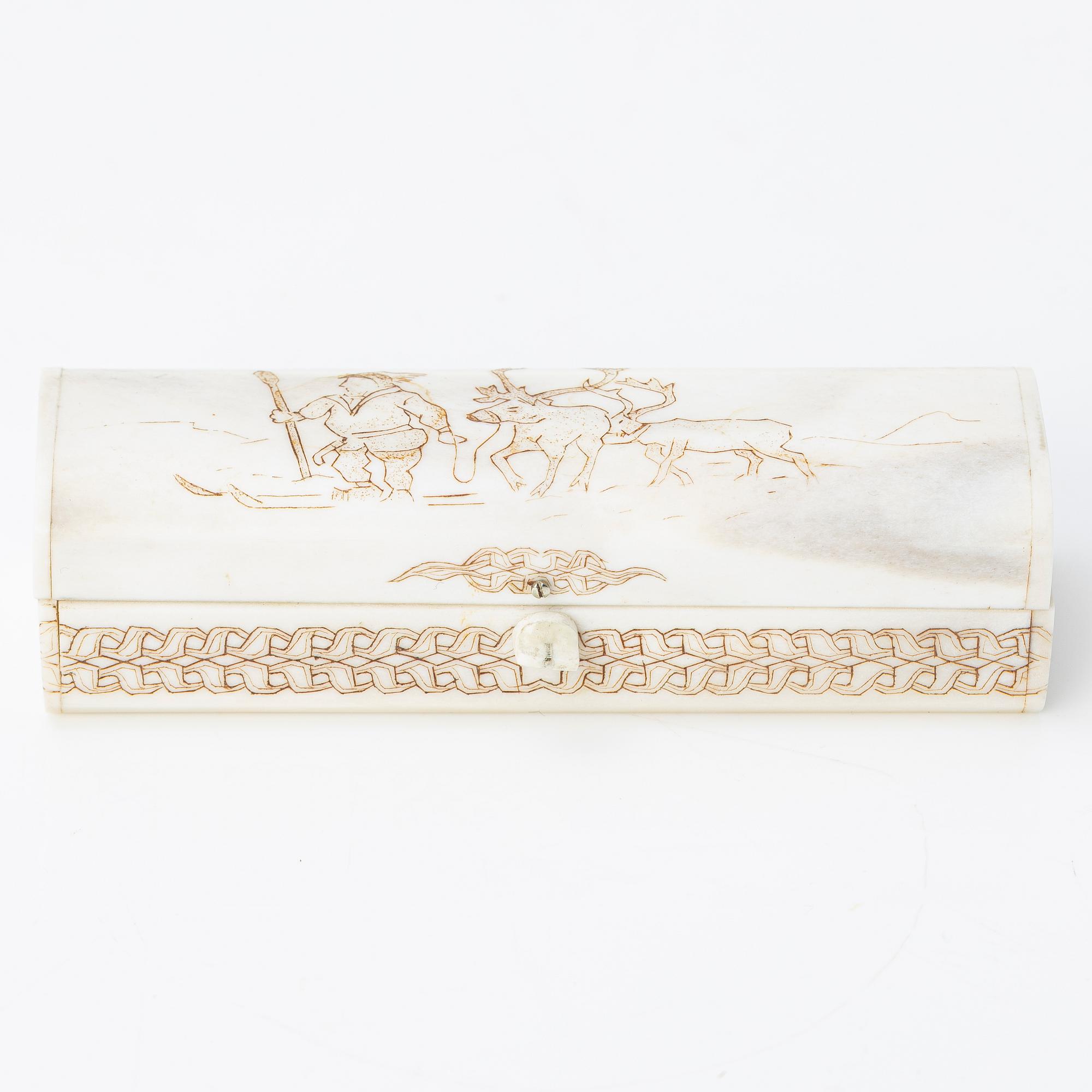 Bertil Fällman jewellery knife in box, signed, 1990s.