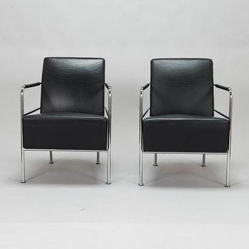 Gunilla Allard, a pair of leather 'Cinema' easy chairs, Lammhults.