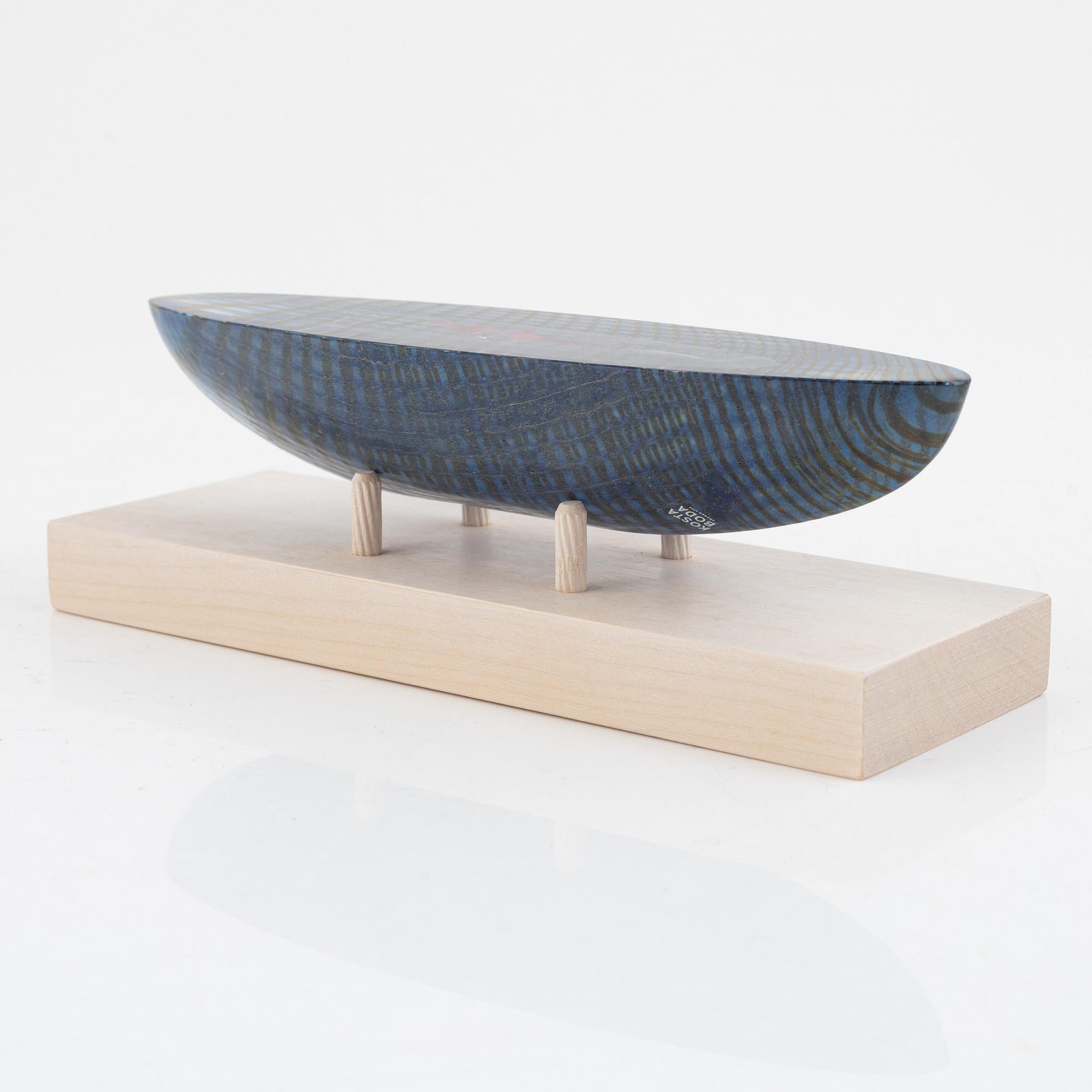 Bertil Vallien, boat, glass, Kosta Boda.