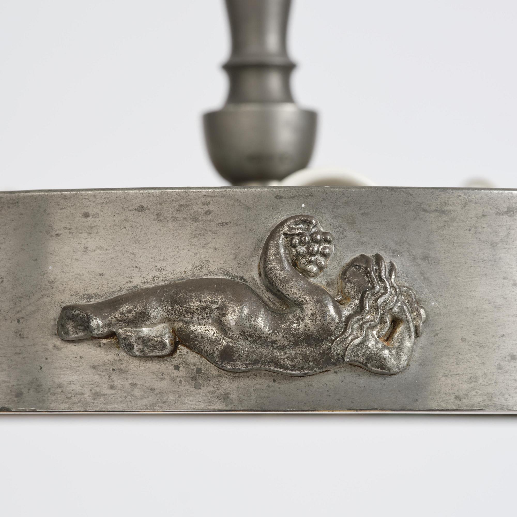 Anna Petrus, a ceiling lamp model G 454 (Båstadkronan), Firma Svenskt Tenn, Stockholm, 1927-28.