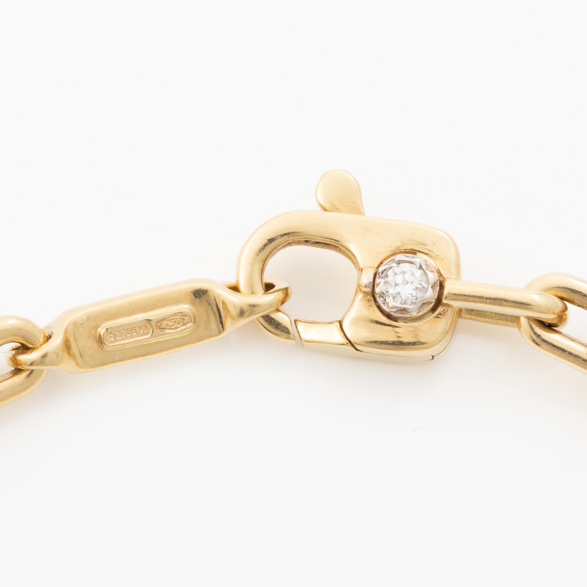 Chimento, bracelet, 18K gold with a brilliant-cut diamond.