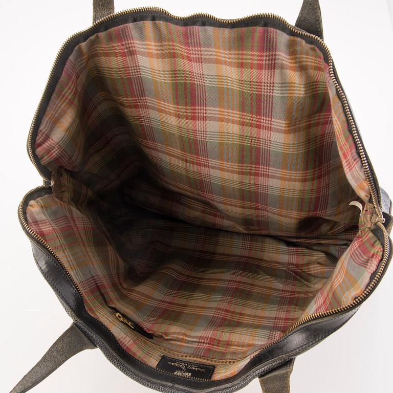 MULBERRY Vintage Black Scotchgrain Shopper Bag.