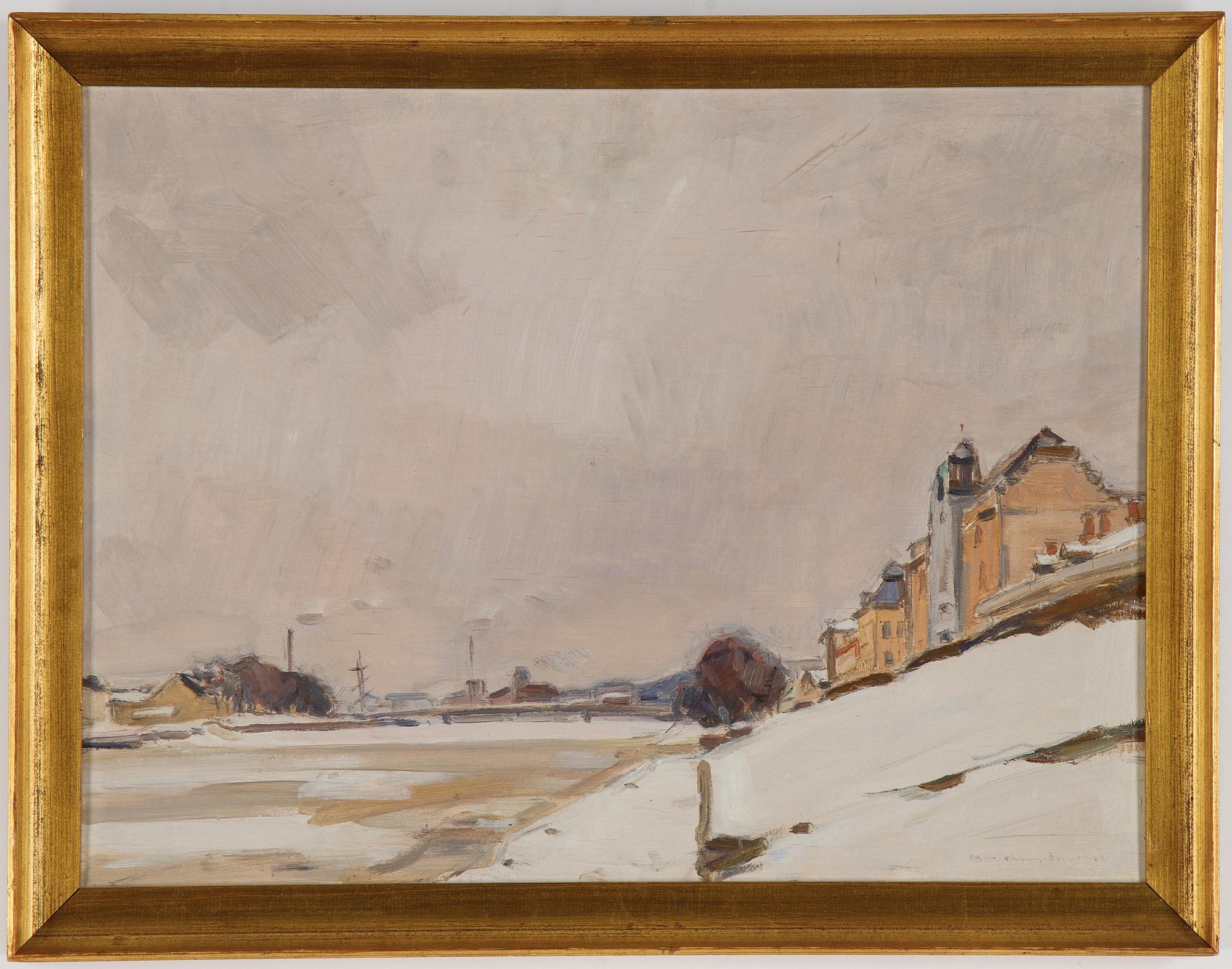 Aarno Karimo, oil on panel, signed.