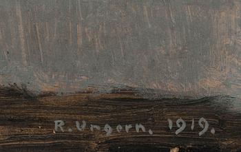 RAGNAR UNGERN, olja på skiva, signerad och daterad 1919.