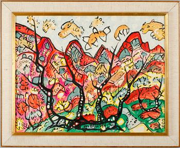 UNO VALLMAN, olja på pannå, signerad och daterad 1966.