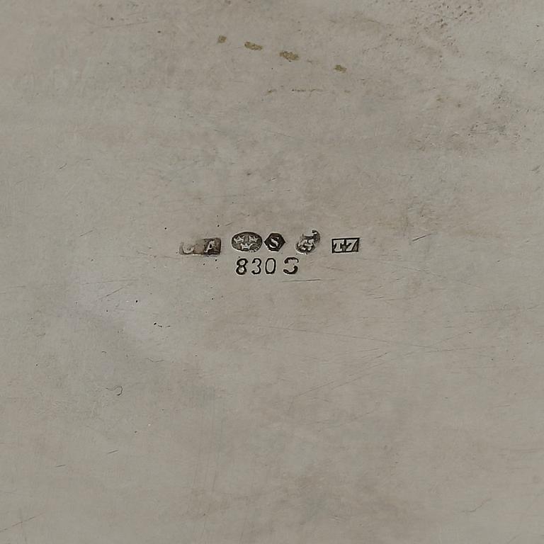 Claes E Andren, kaffeservis, 3 delar, silver. Göteborg 1921.