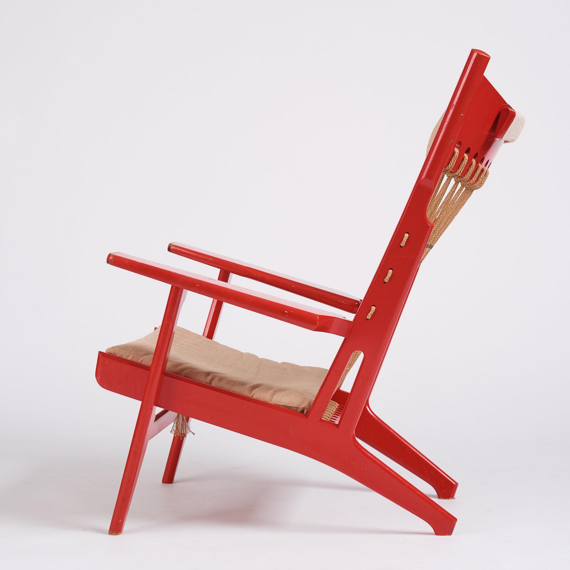 Hans J. Wegner, "The Web Chair", model "JH 719", Johannes Hansen, Denmark, post 1968.