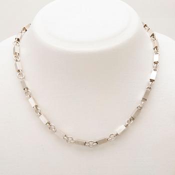 Wiwen Nilsson necklace silver rod chain, Lund likely 1948.