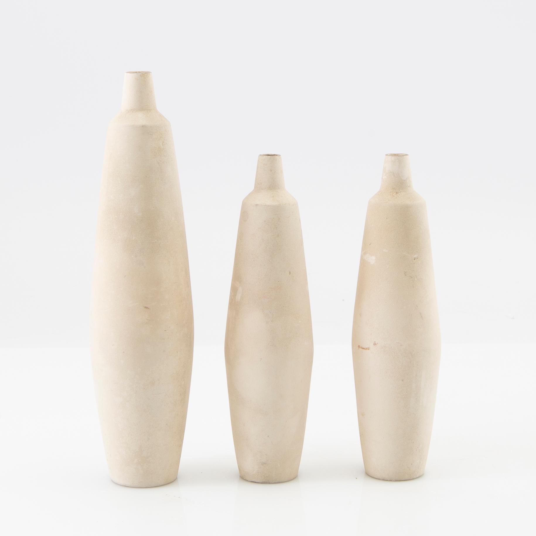 Gunnar Nylund, vases 3 pcs. Nymölle 1950s/60s, Denmark.