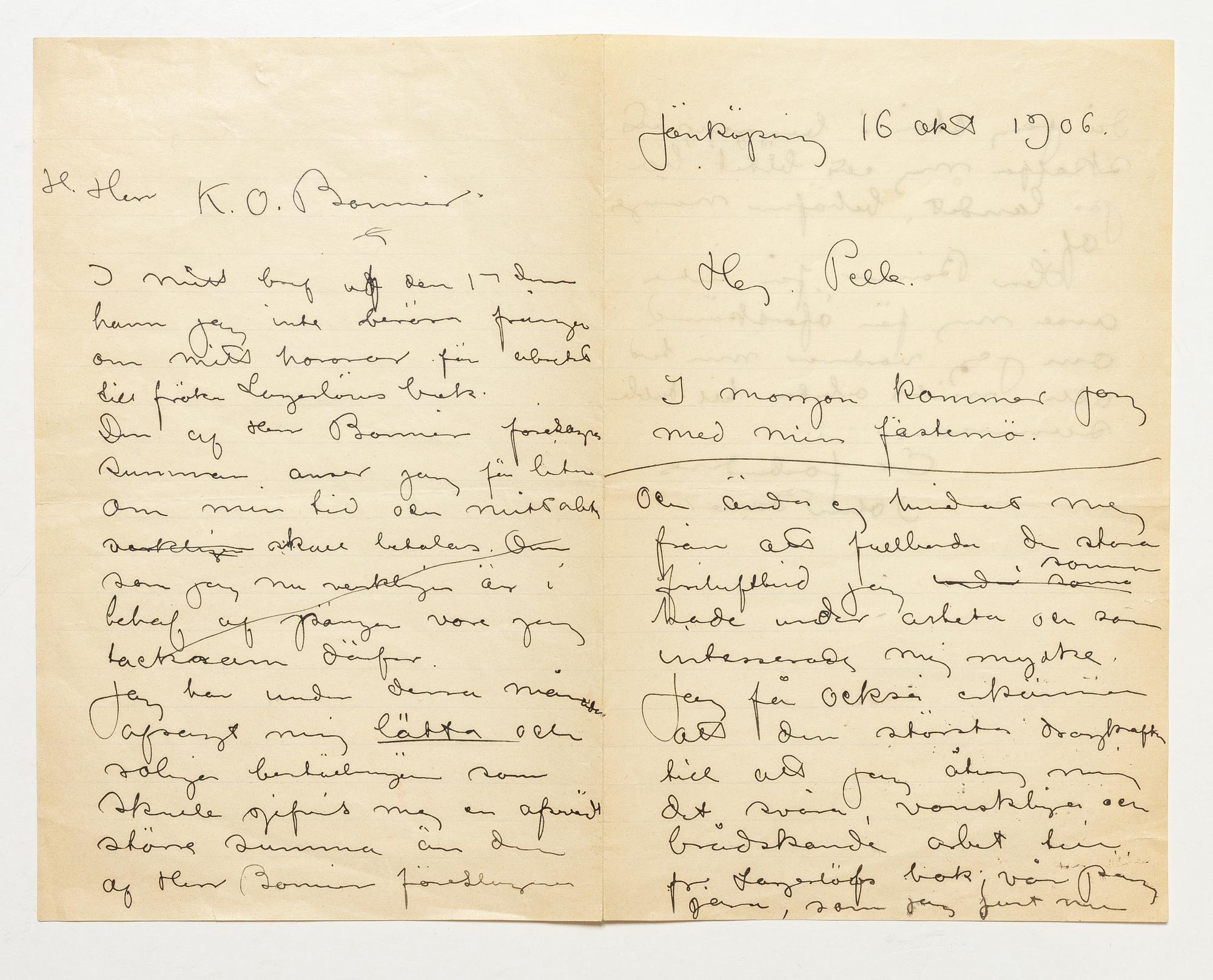 John Bauer, Tre brev mellan John Bauer och Bonniers om illustrationerna till Nils Holgersson.