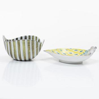 Stig Lindberg, a jug, bowl and dish, Gustavsberg Studio.