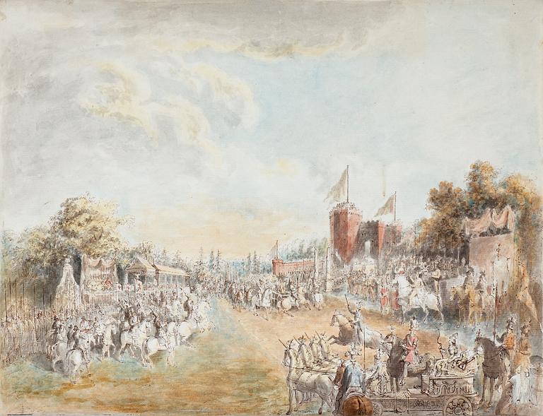 Martin Rudolf Heland, "Den förtrollade skogen, Karusell, Drottningholm 1785".