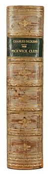 BOK, "The Pickwick Papers" av Charles Dickens, Chapman and Hall, första upplagan London 1837.