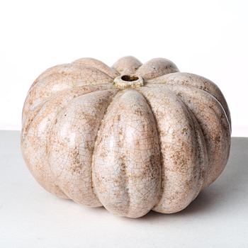 Hans Hedberg, a faience sculpture of a pumpkin, Biot, France.