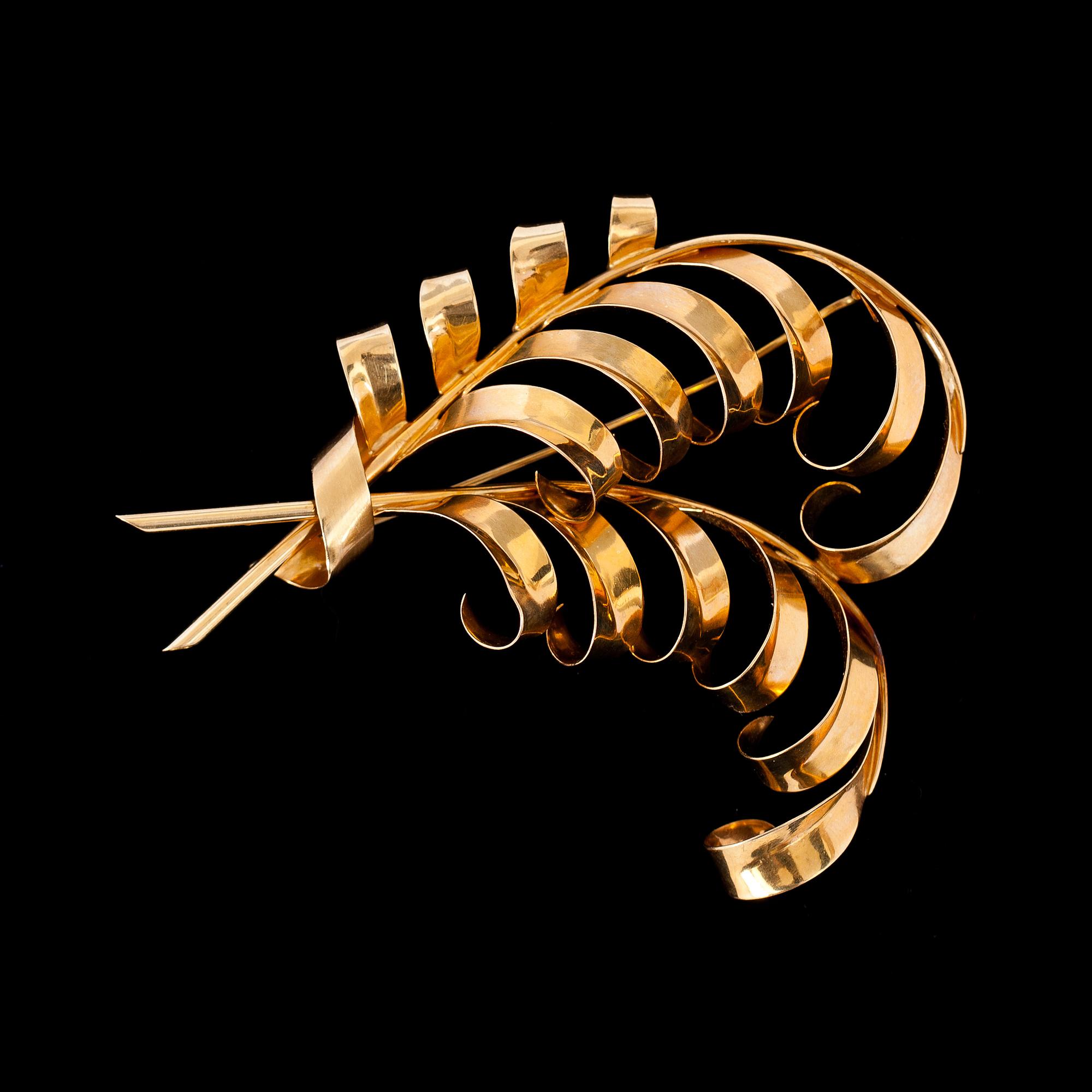 BROSCH, 18k. Stigbert, Stockholm, 1946. Vikt ca 16 g.