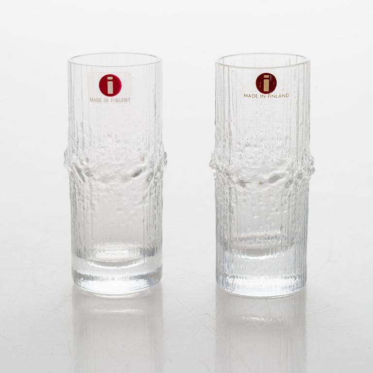 Tapio Wirkkala, snapsilasit, 6 kpl, "Niva", Iittala. Alkuperäislaatikossa.
