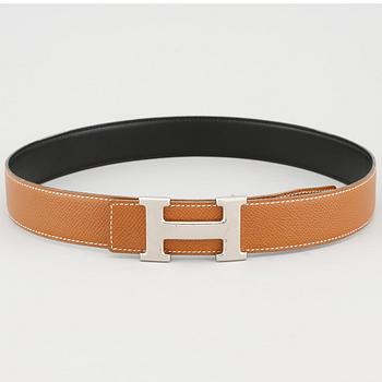 A leather belt from Hermès.