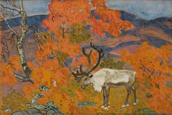 739. Helmer Osslund, "Höststämning, Sjöfallet".