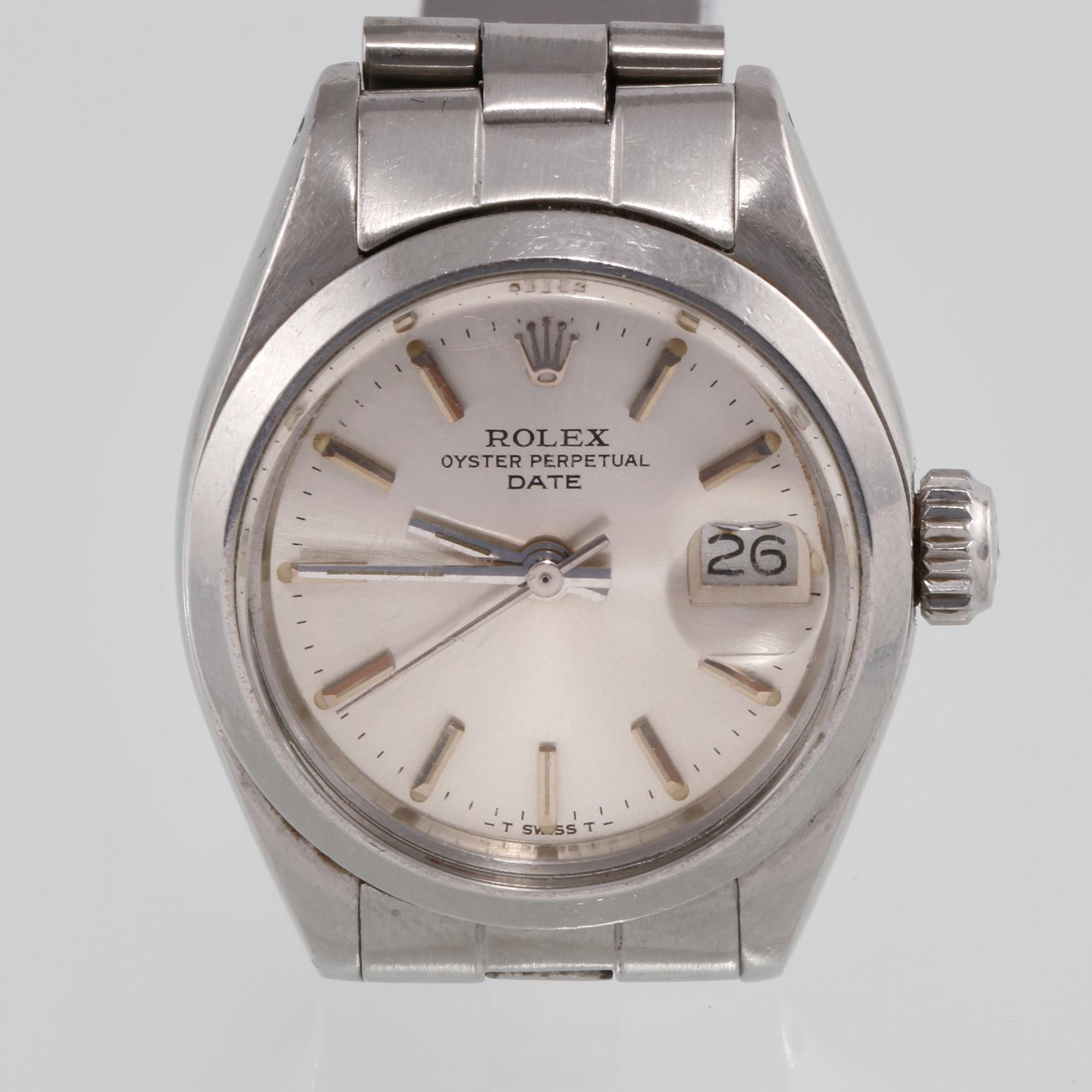 ARMBANDSUR, dam, stål, "date", Rolex, 1900-talets senare del.