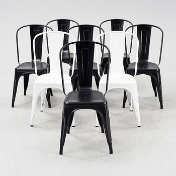 Xavier Pauchard / Tolix, a set of eight 'A' chairs from Tolix, France.