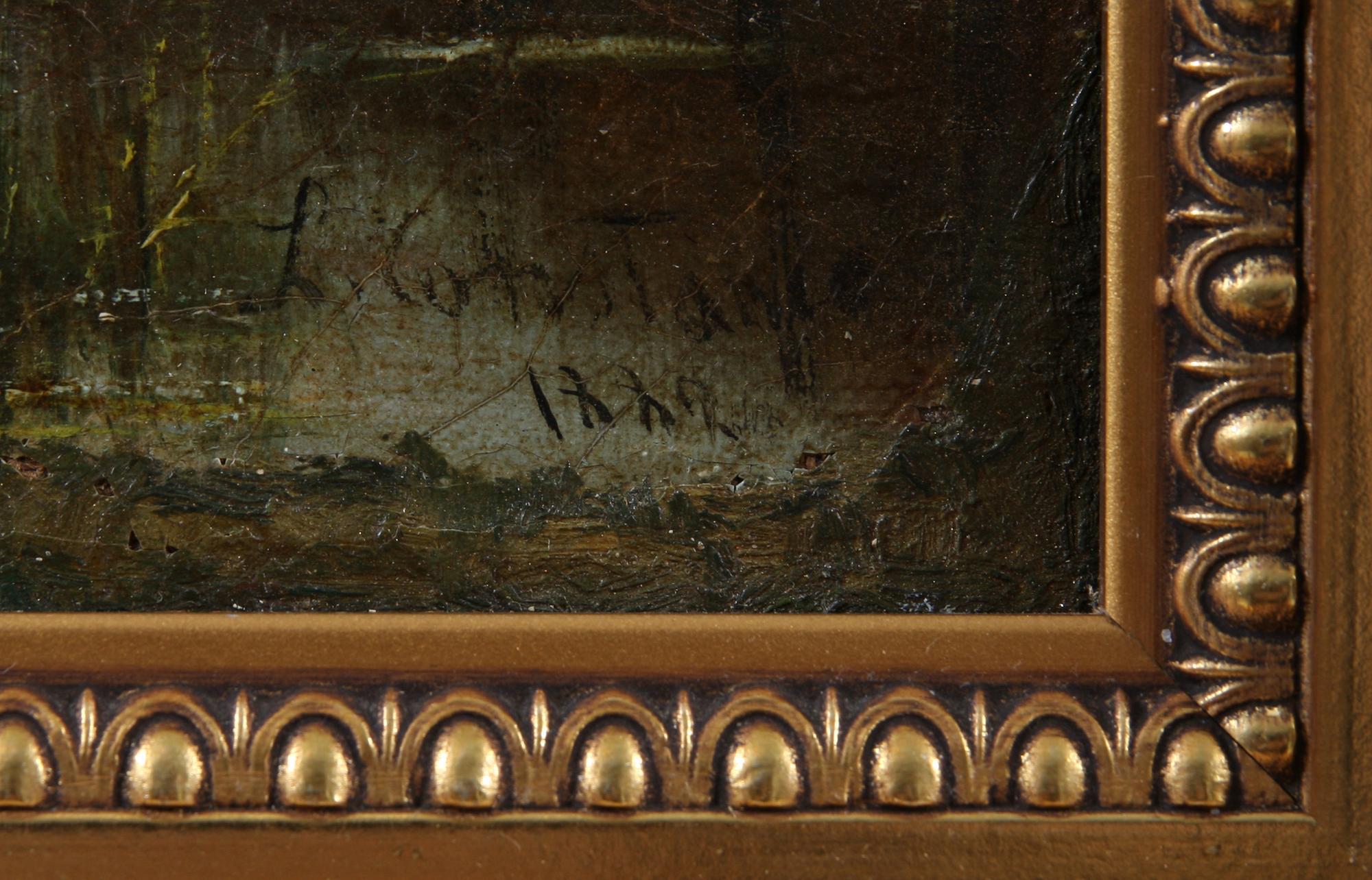 OKÄND KONSTNÄR olja på duk, 1800-tal.