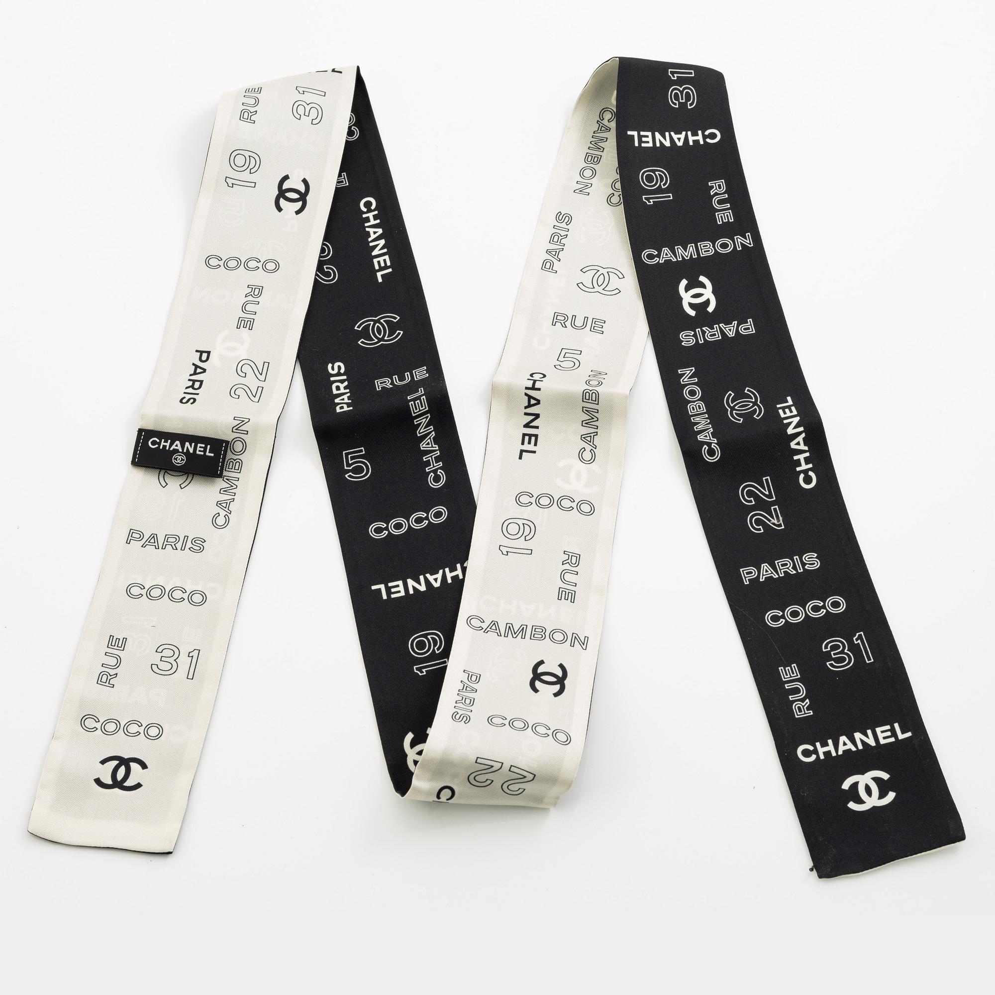 Chanel, Twilly scarf.