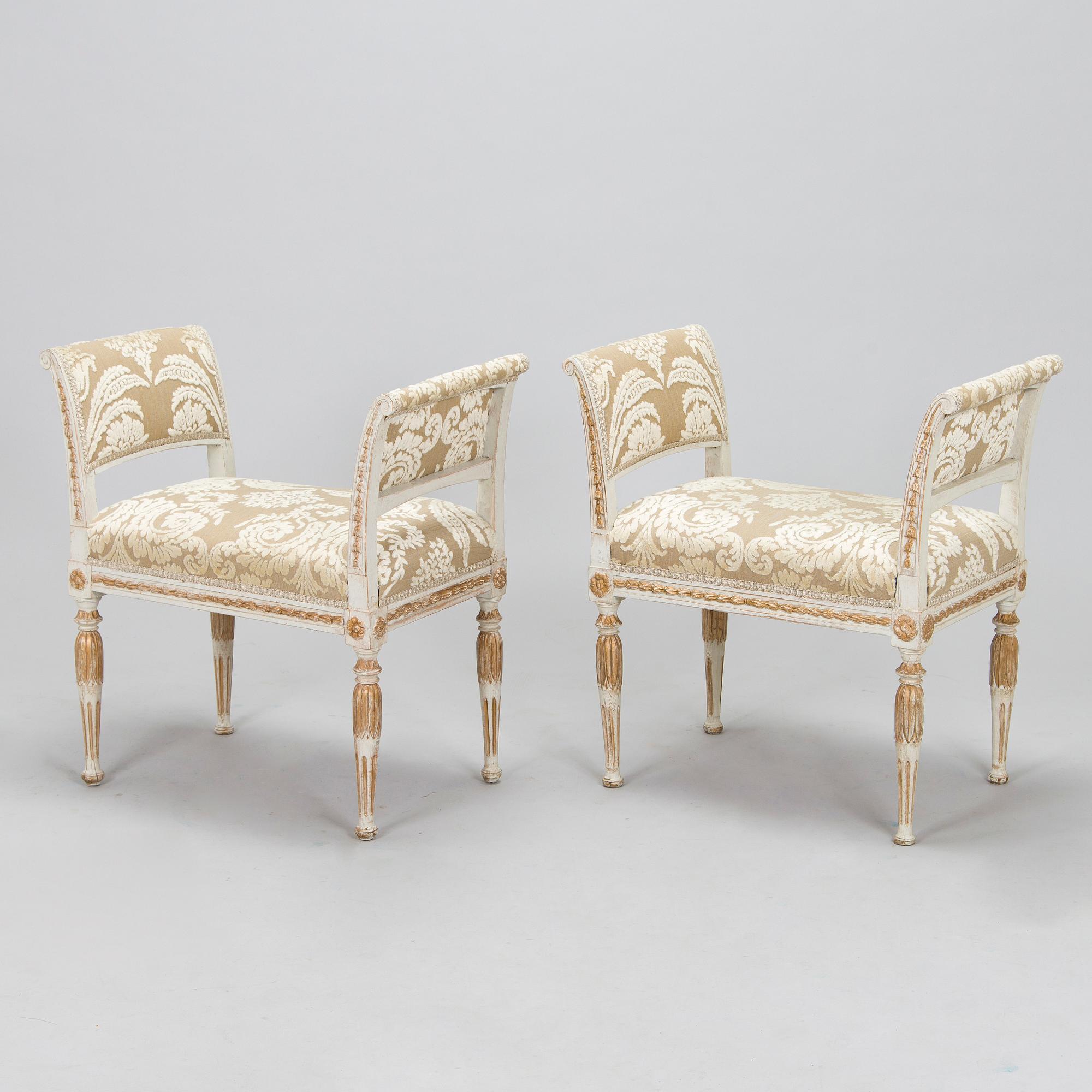 Banketter, ett par, omkring år 1800, Sengustavianska.