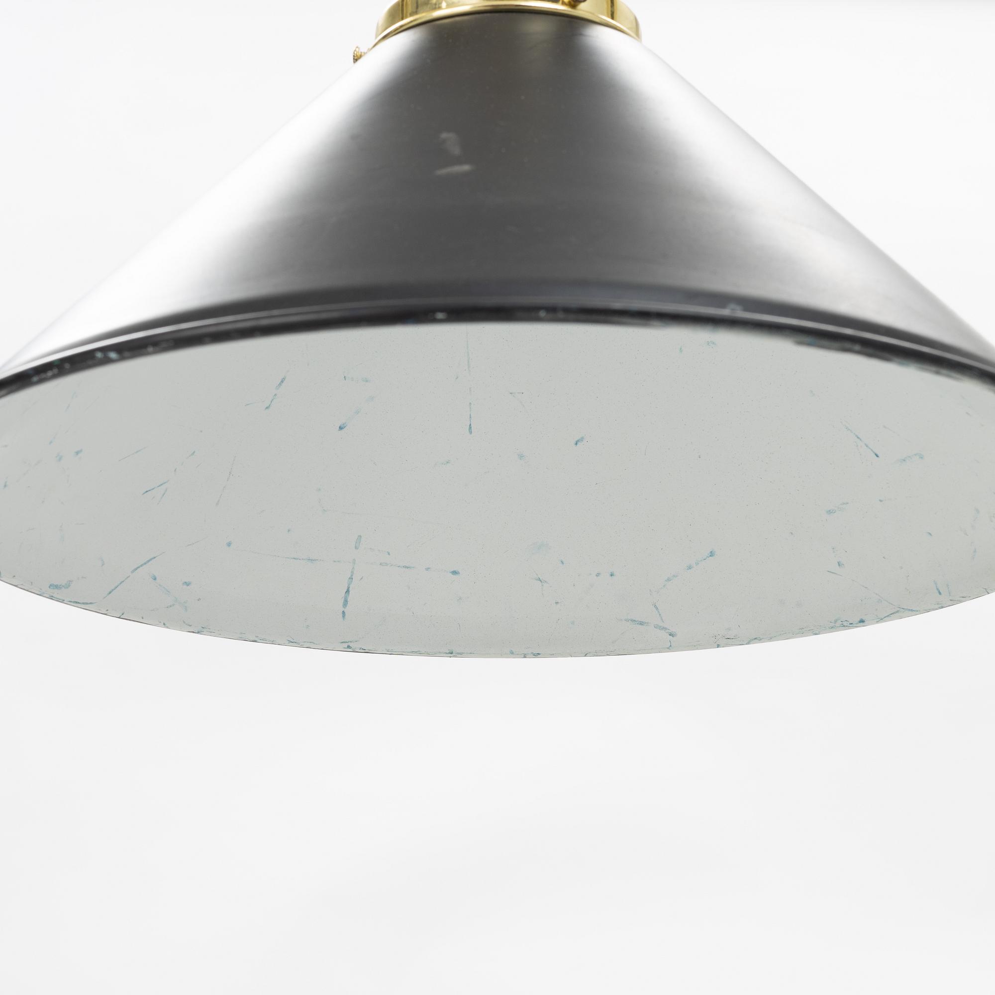 A set of lamps for a pooltable, 20th Century.