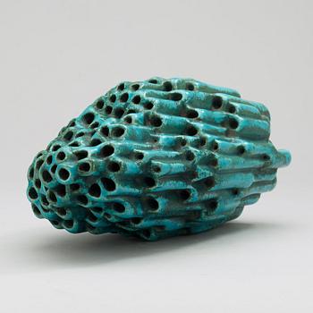 A Hans Hedberg faience piece of coral, Biot, France.