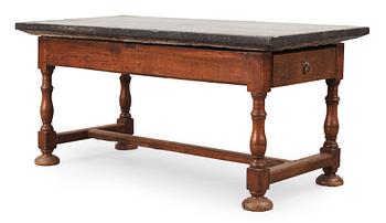 A Swedish 19th century stone top table.