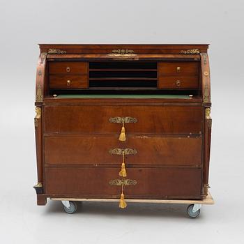 Rullklaffssekretär, Empire, 1800-talets första hälft.