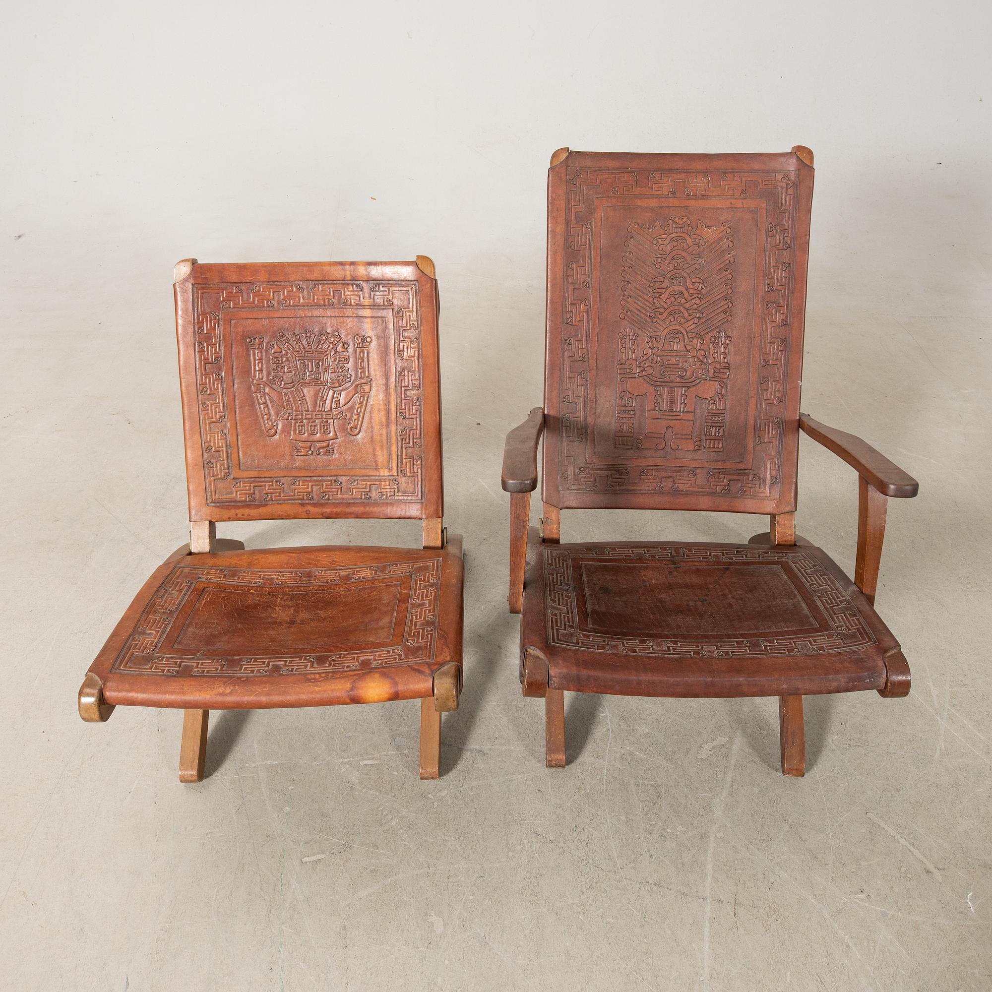 Angel Pazmino, Folding chairs 2 pcs, second half of the 20th century.