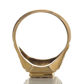 RING, 14k guld med diamanter, totalt ca 0,29 ct. Vikt ca 4,5 gram.
