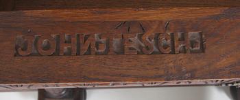 SKÄNKSKÅP, barockstil, beställt av och märkt John Tesch Anno 1882.