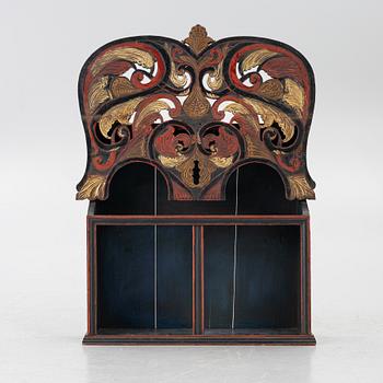 Wall-mounted shelf, folk art, Norway, 19th century.
