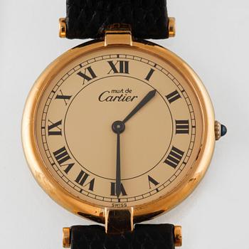 DAMARMBANDSUR, Cartier, Vermeil, Quartz.