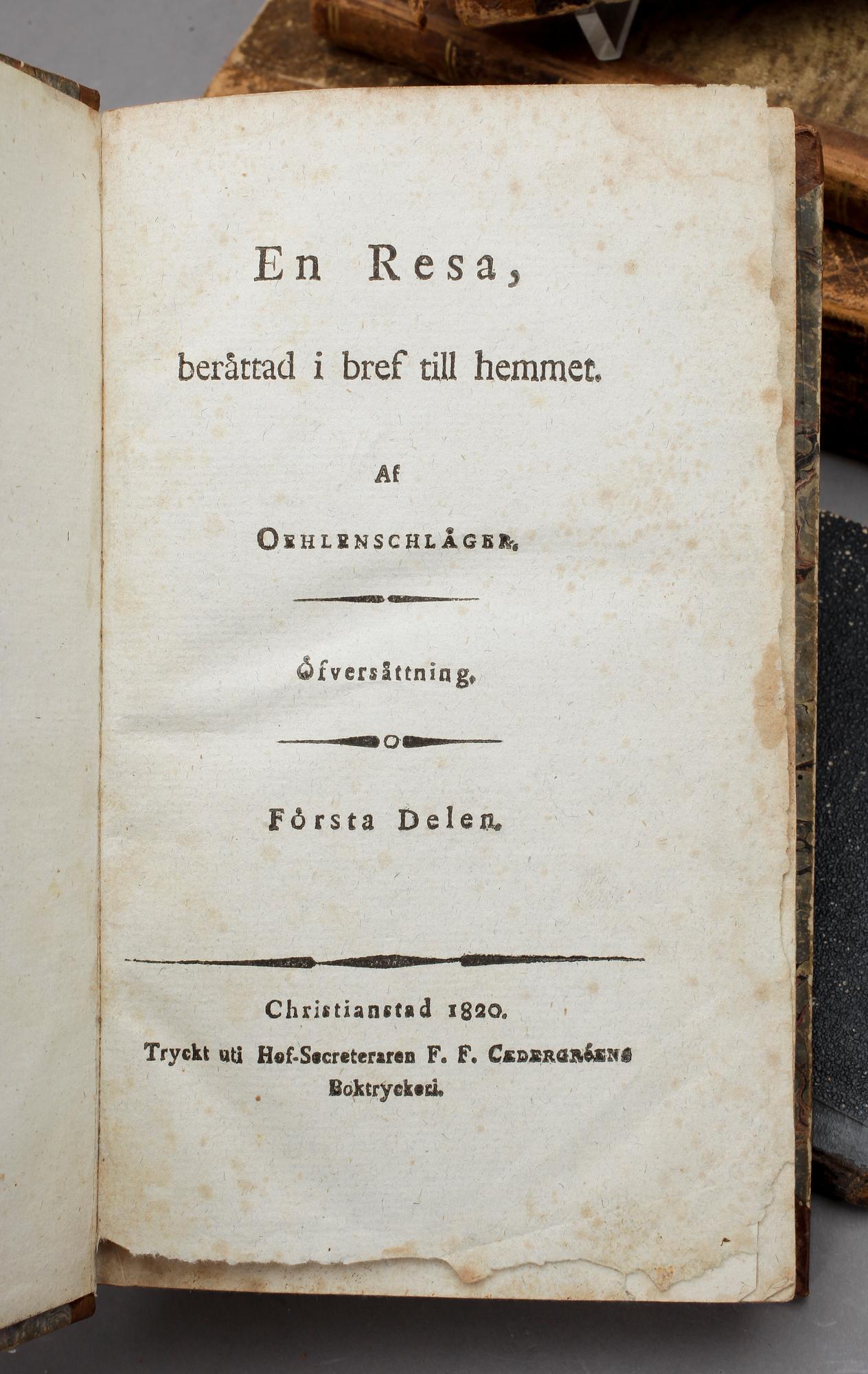 BÖCKER, 5 st, bla "Konsten at lefwa länge" av Christ.Wilh. Hufeland, Stockholm 1798.