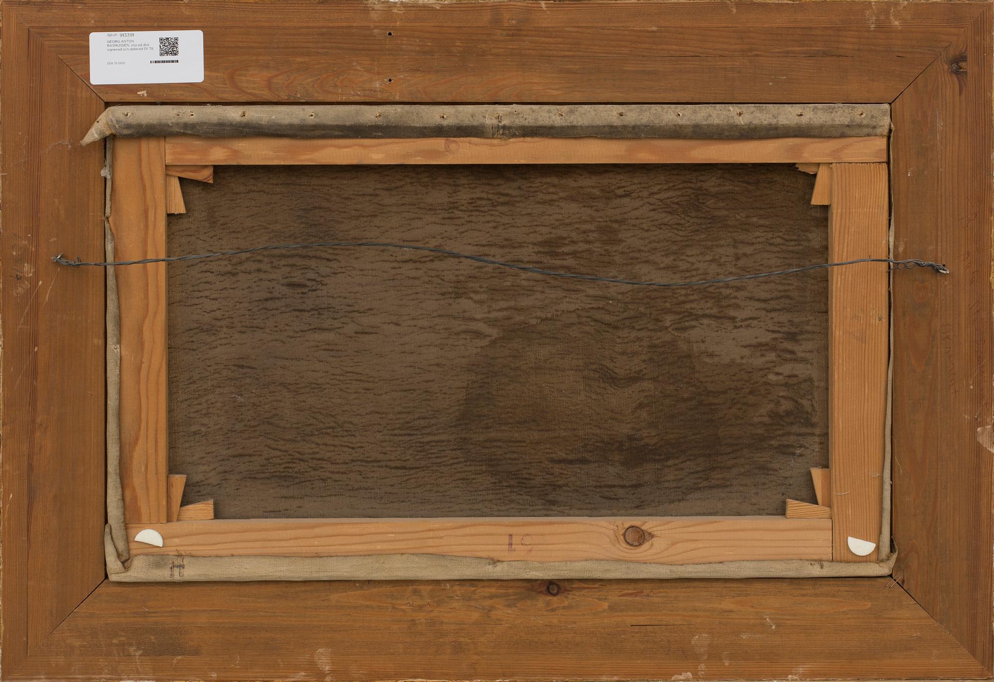 GEORG ANTON RASMUSSEN, olja på duk signerad och daterad Df 78.