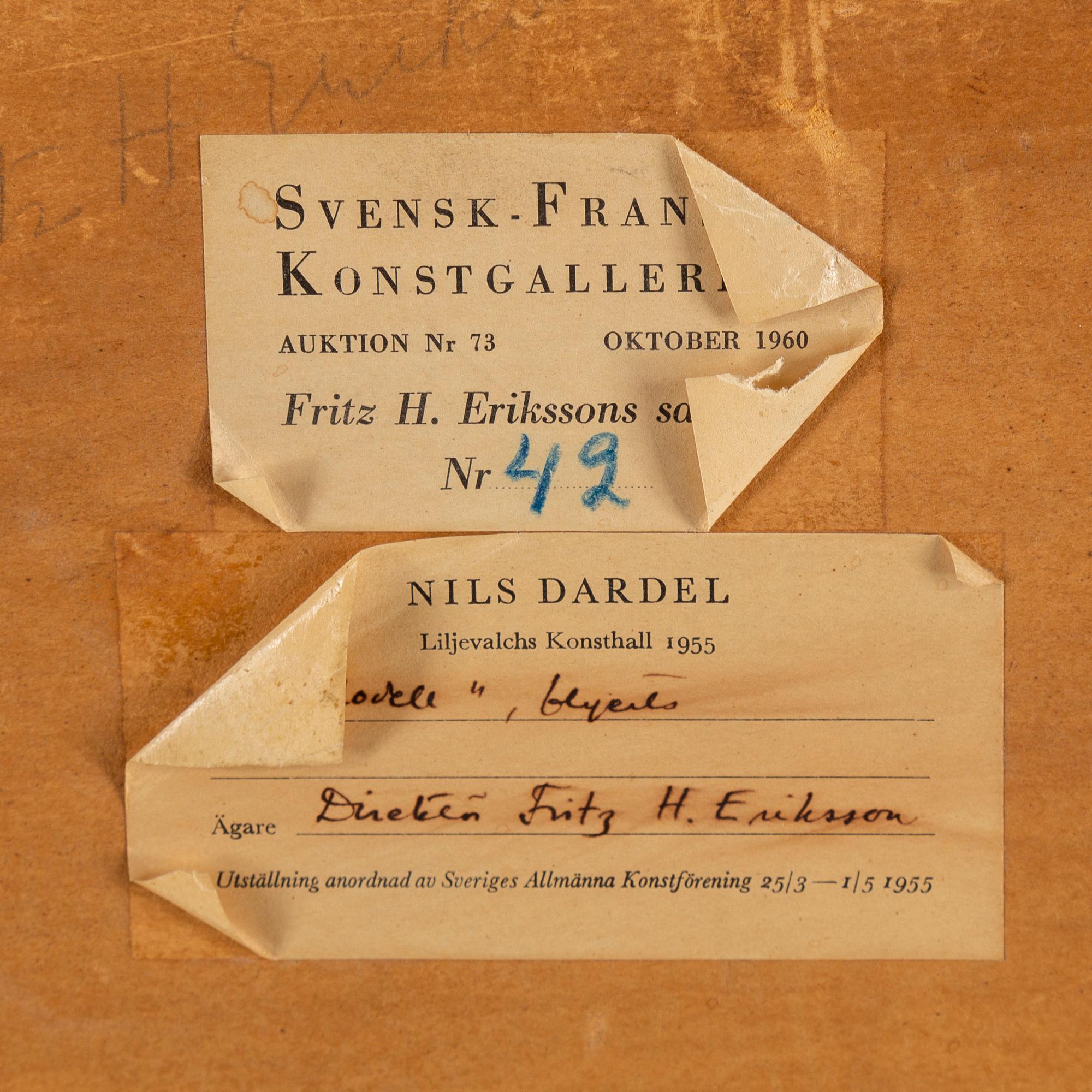NILS VON DARDEL, pencil drawing, signed and dated 1926.