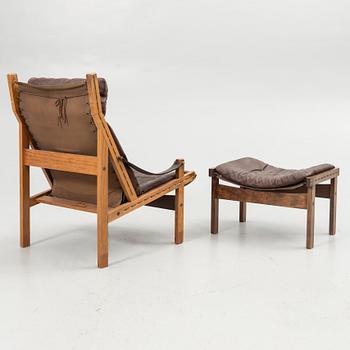 Torbjørn Afdal, Armchair with footstool, “Hunter”, Stranda Industri A/S for Bruksbo, Norway, 1960s/70s.
