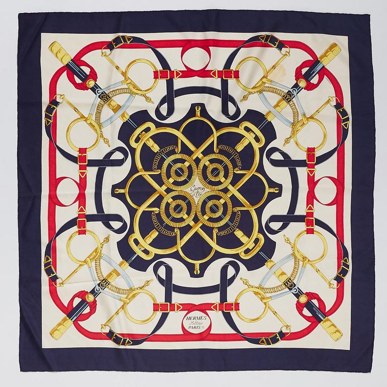 Hermès, scarf, "Eperon d'Or".