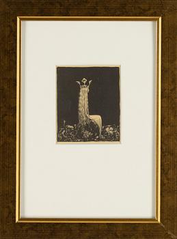 John Bauer, lithograph, from: "Troll" 1915. Signed JB in the print.