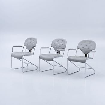 Sam Larsson, armchairs, 3 pieces, Dux.