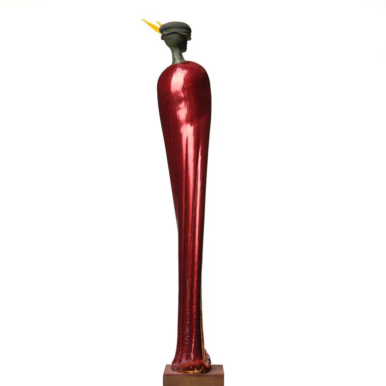 Kjell Engman, a unique glass sculpture 'Nobelman', Kosta Boda, Sweden.