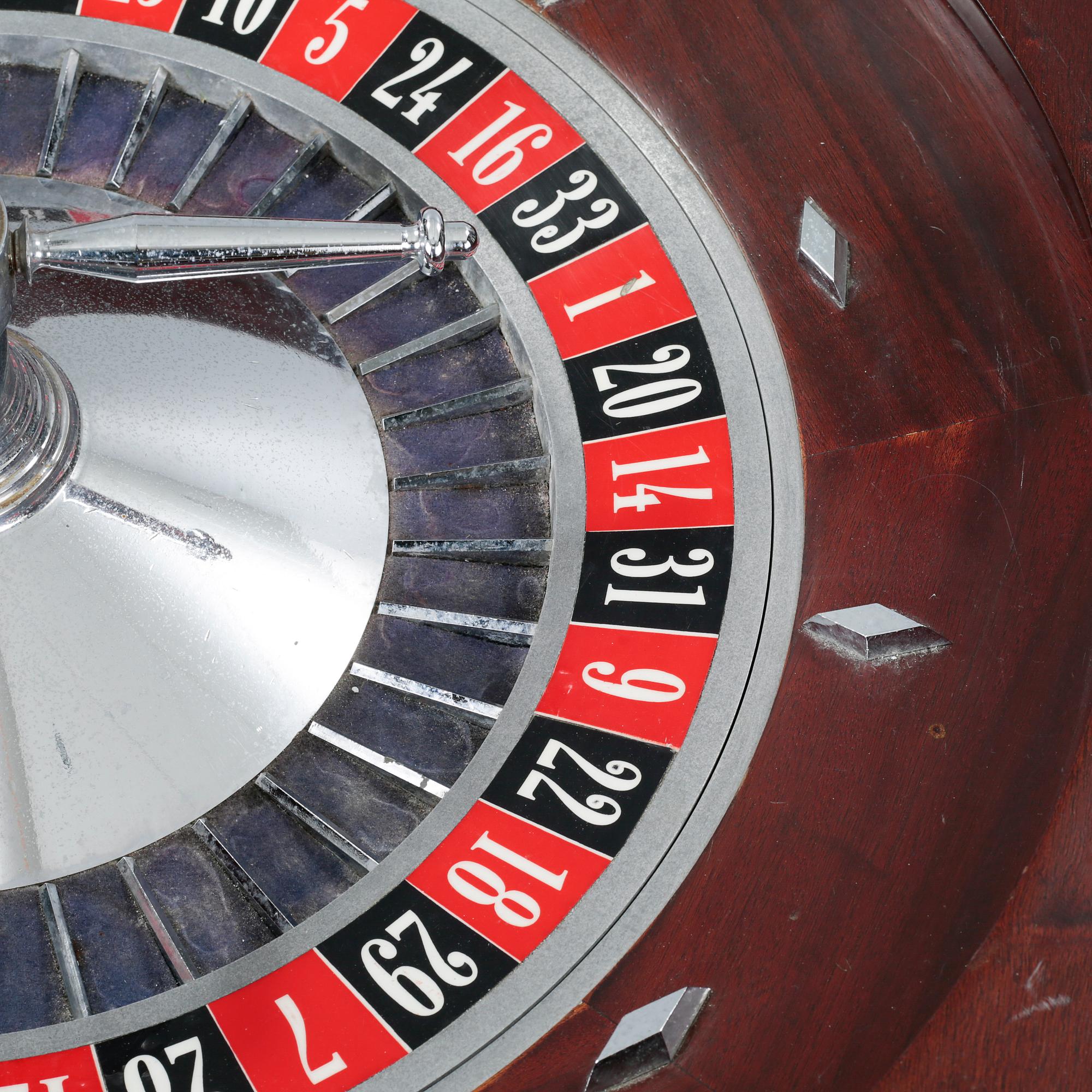 A roulette wheel, second half of the 20th century.