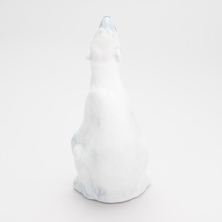 Carl Frederik Liisberg, Figurin, isbjörn 502, porslin, Royal Copenhagen, Danmark, 1985-91.