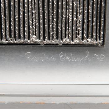 RAUHA EKLUND, relief, metal, signed and dated -79.