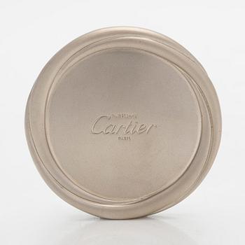 Cartier, parfymfodral med parfymflaska och sminkspegel.