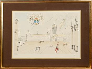 SALVADOR DALÍ, färgetsning, 1976, signerad och numrerad 257/450.